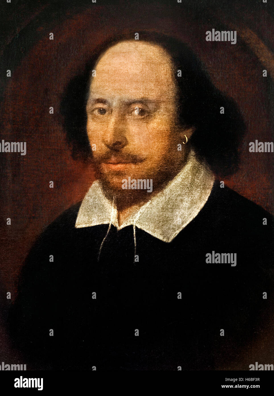 Shakespeare, Portrait. Le 'Portrait' Chandos de William Shakespeare, par John Taylor ( ?), 1610 Banque D'Images