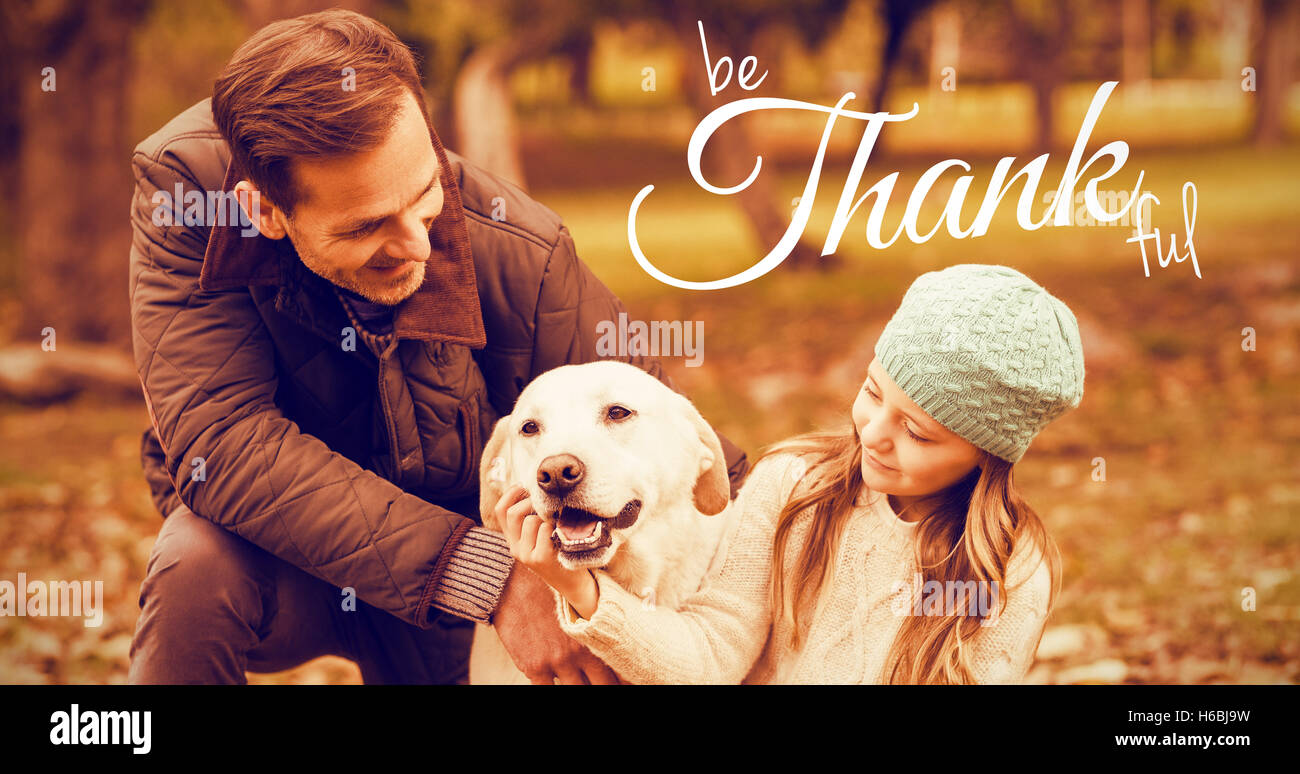 Image composite de l'image numérique de joyeux thanksgiving day text message Banque D'Images