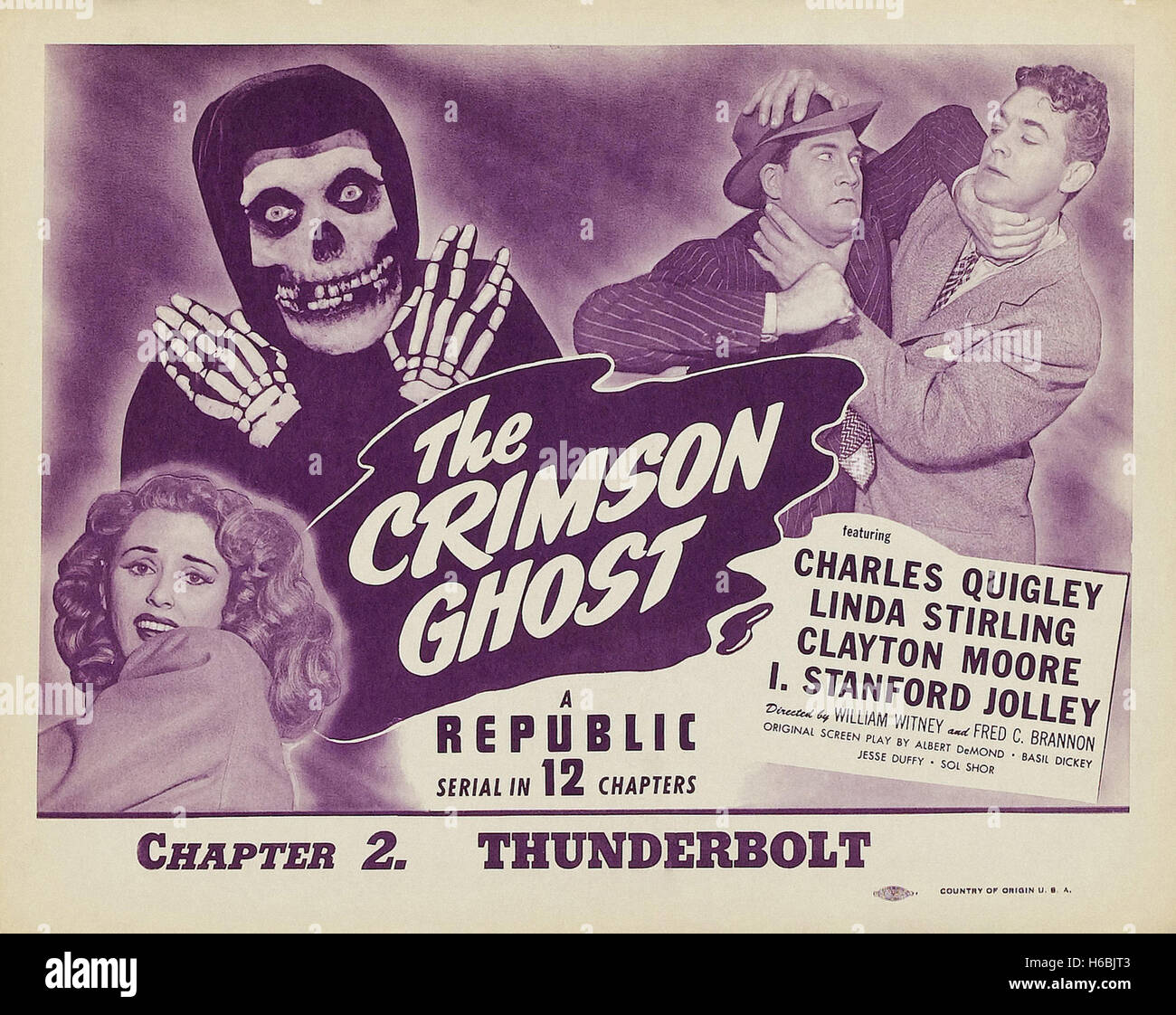 The Crimson Ghost - Movie Poster - Banque D'Images