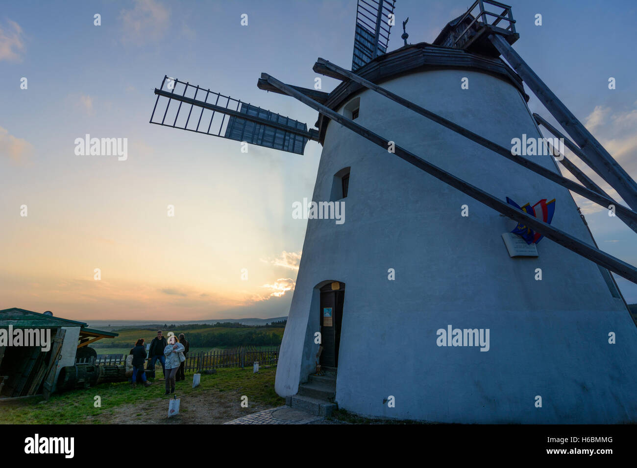 Retz : éolienne, moulin à vent, Weinviertel, Niederösterreich, Basse Autriche, Autriche Banque D'Images