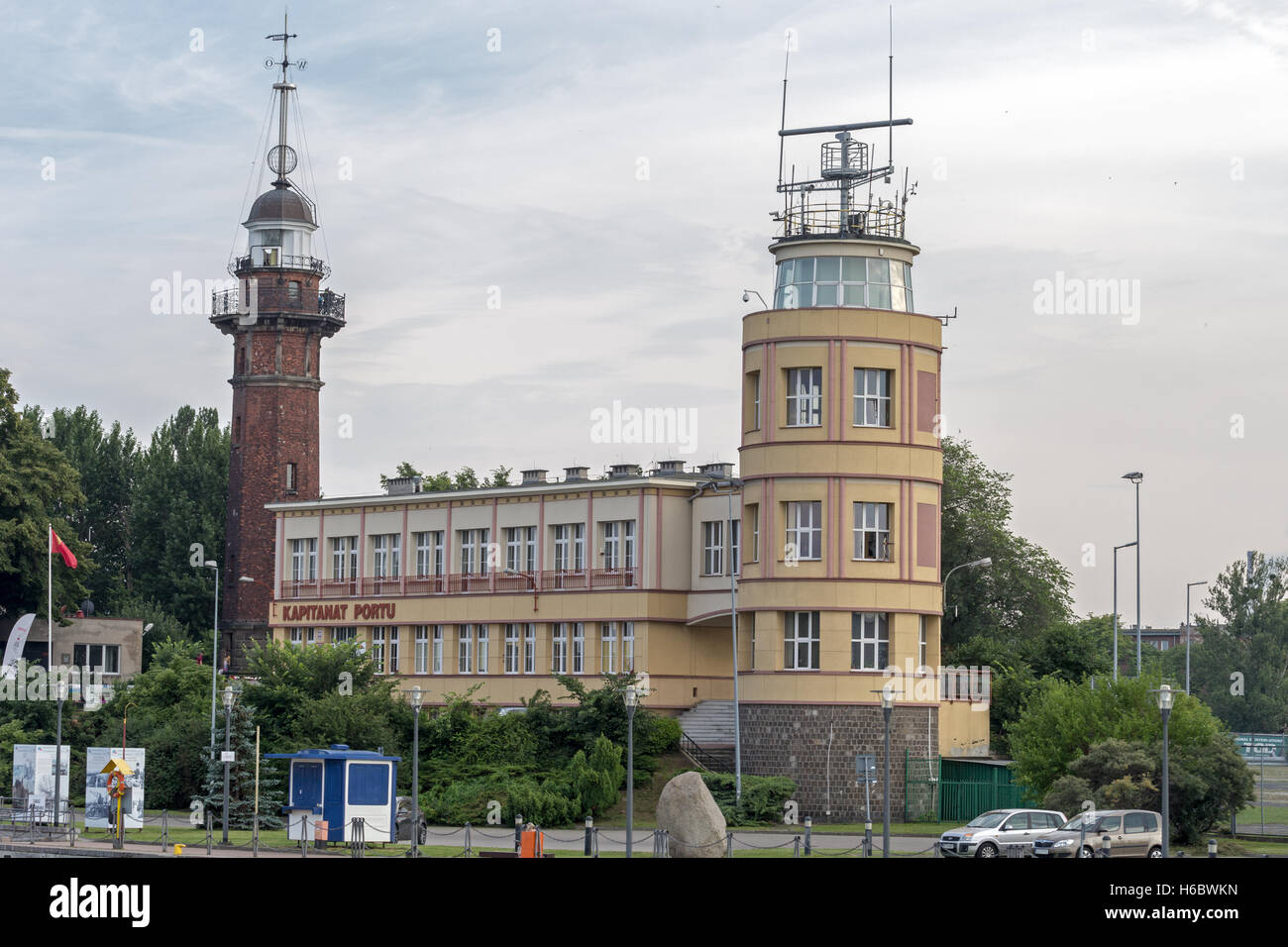 Port de Nowy, phare, Westerplatte, Gdansk, Pologne Banque D'Images