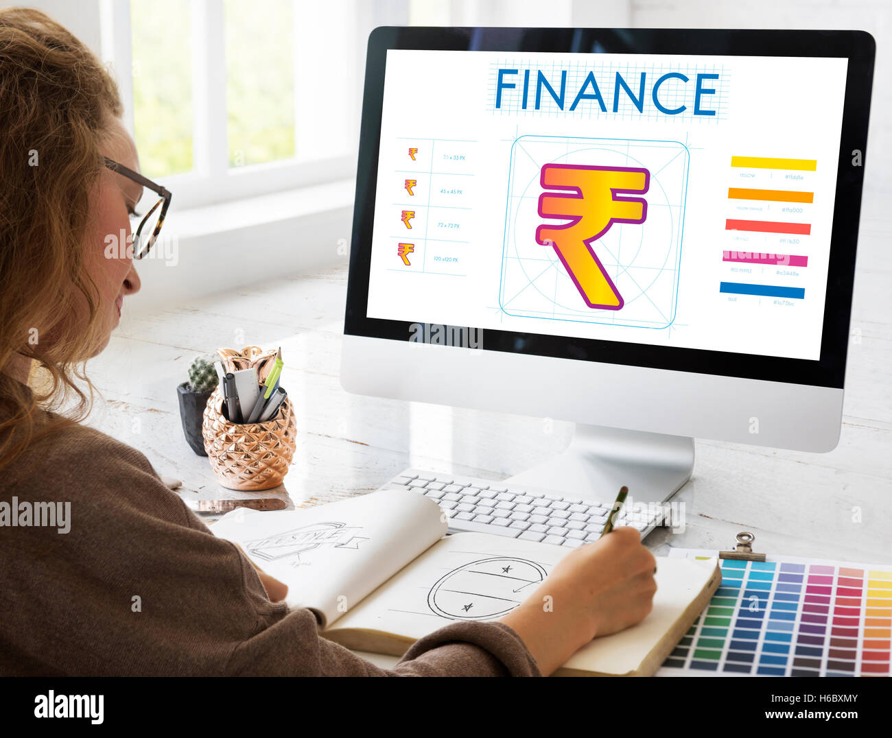 Concept de trésorerie en monnaie Finance Argent Banque D'Images