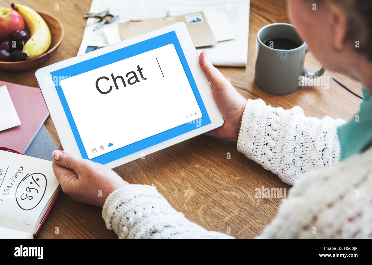 Chat SMS Réseau Social Communication Concept Banque D'Images