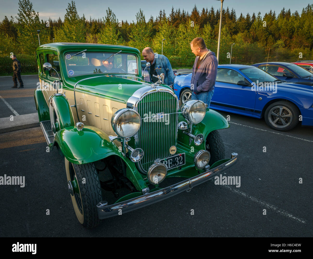 Buick Model 60 vieux classique de 1932, Reykjavik, Islande Banque D'Images Buick Model 60 vieux classique de 1932, Reykjavik, Islande Banque D'Images