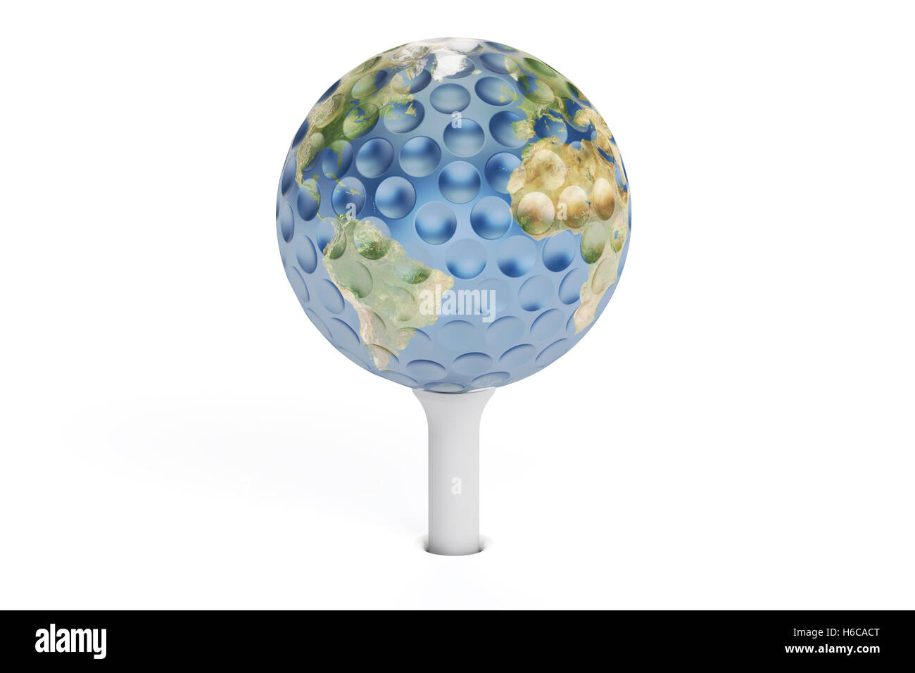 Concept Golf, rendu 3D isolé sur fond blanc Banque D'Images