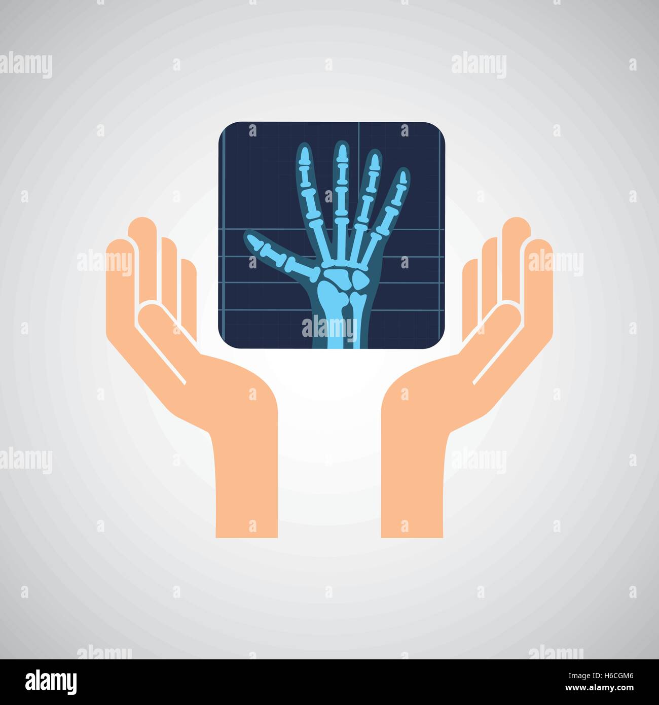 X-ray mains icône médecine main Illustration de Vecteur