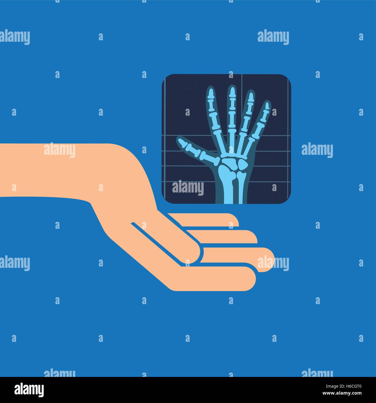 X-ray mains icône médecine main Illustration de Vecteur