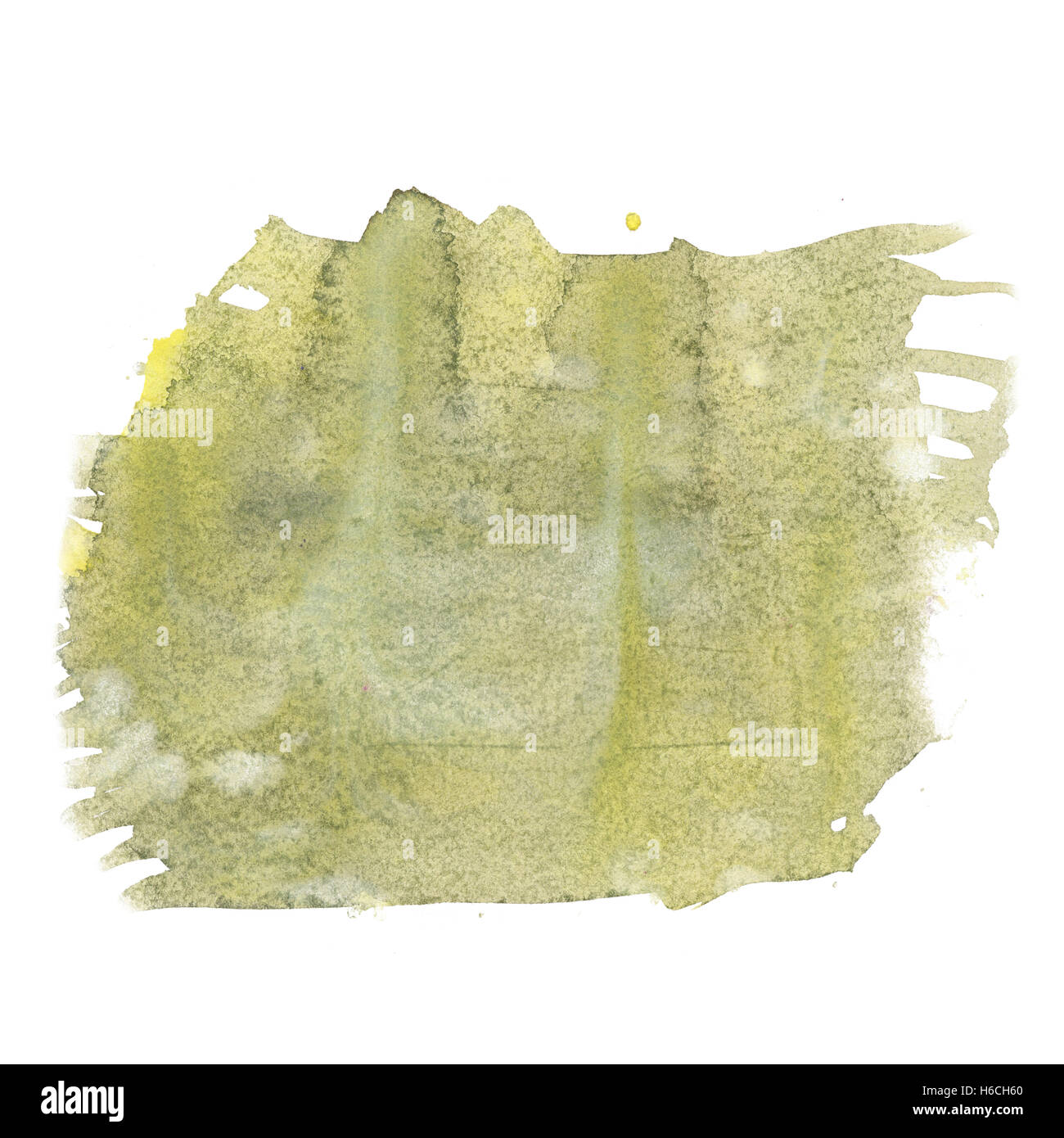 Aquarelle abstraite splash vert. aquarelle drop blot isolées pour votre design art Banque D'Images