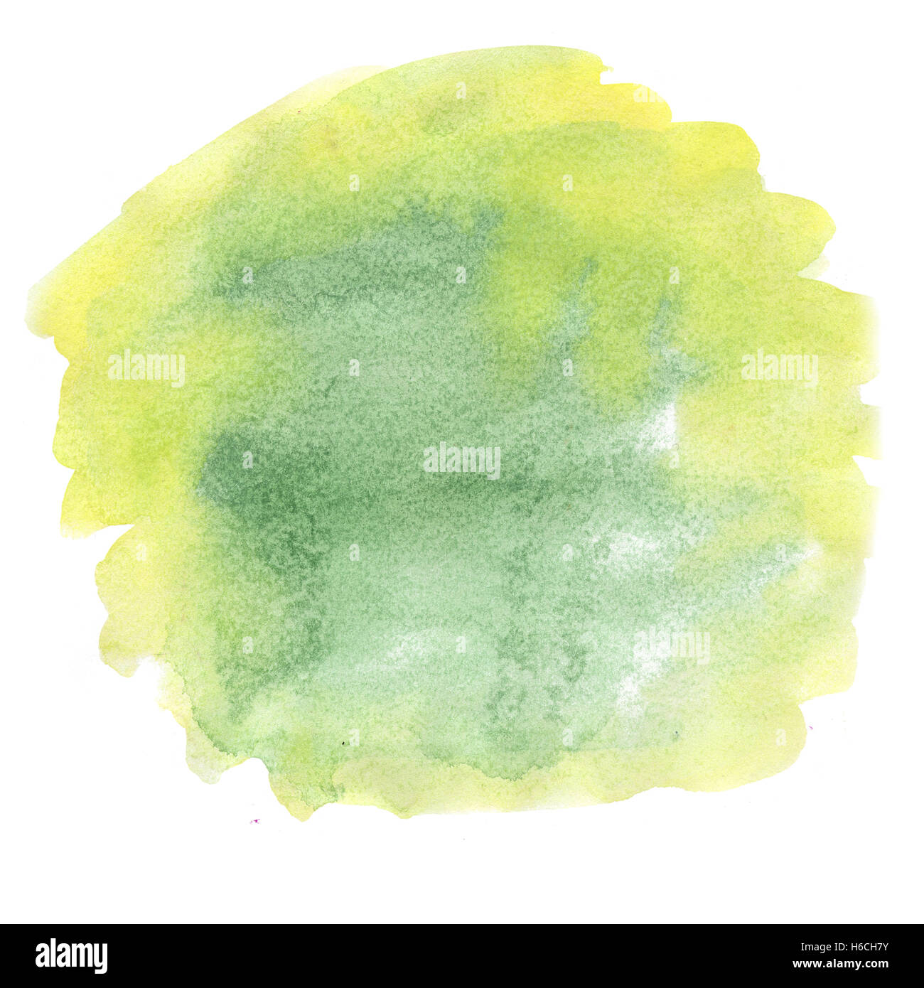 Abstract green drop Aquarelle Aquarelle splash. blot isolées pour votre design art Banque D'Images