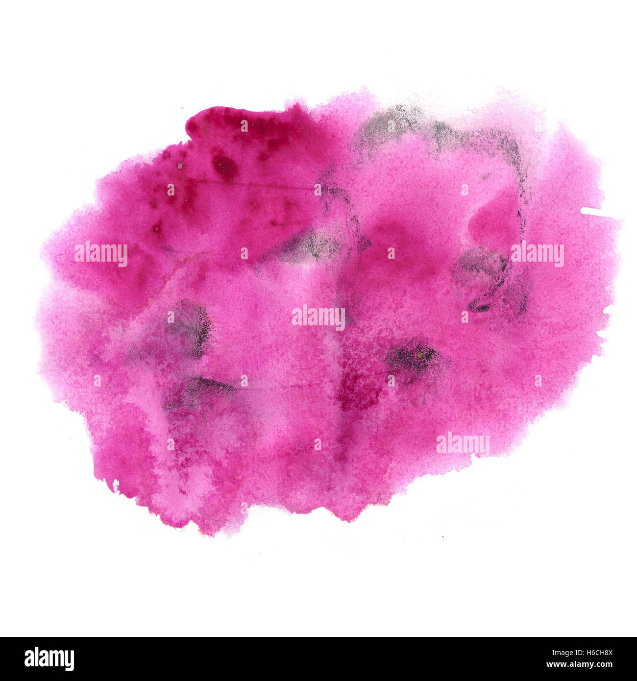 Aquarelle abstraite splash. aquarelle rose drop blot isolées pour votre design art Banque D'Images