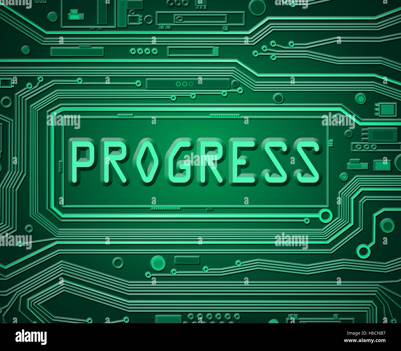 Concept de progrès. Banque D'Images