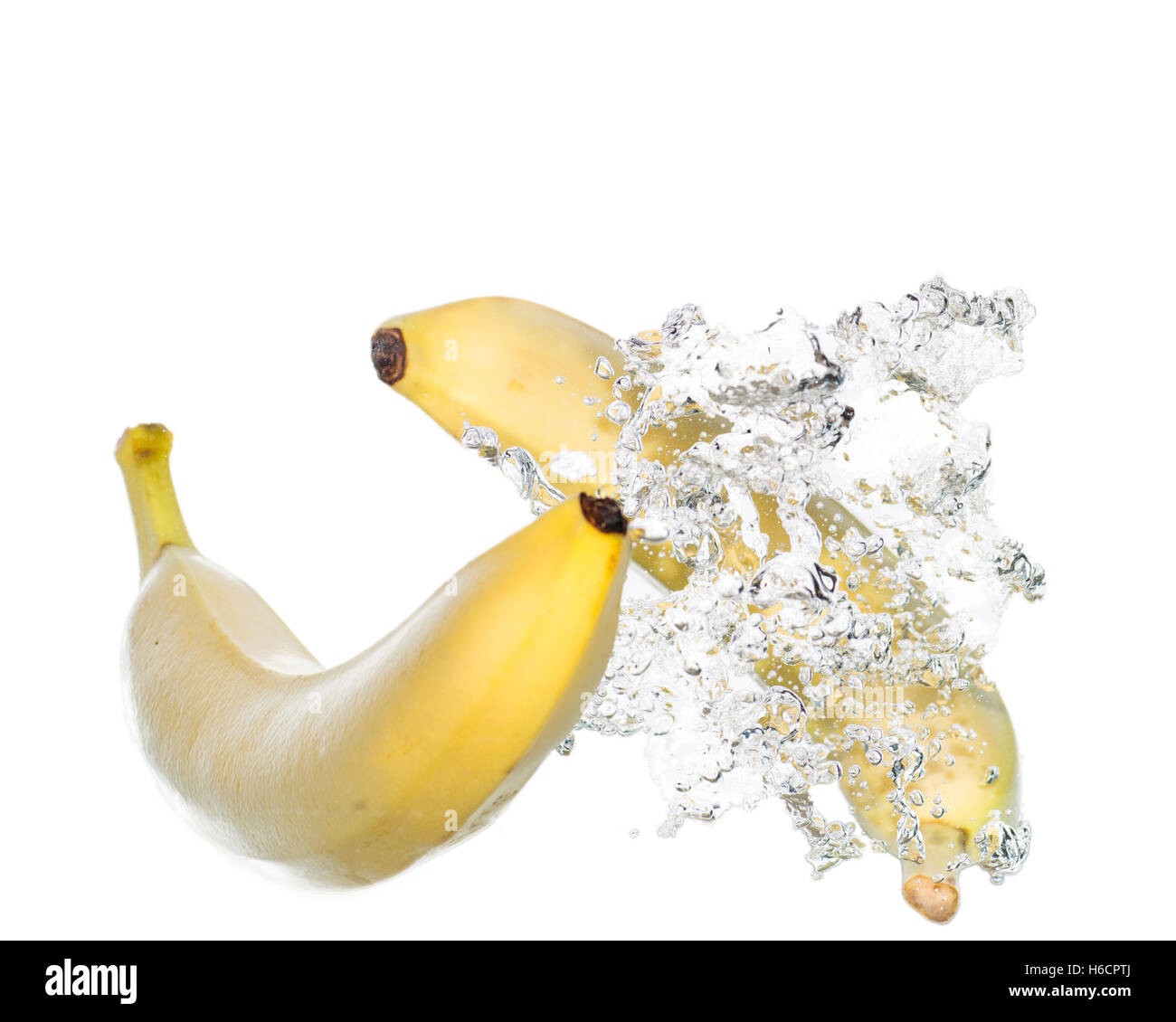 Splash de banane Banque D'Images