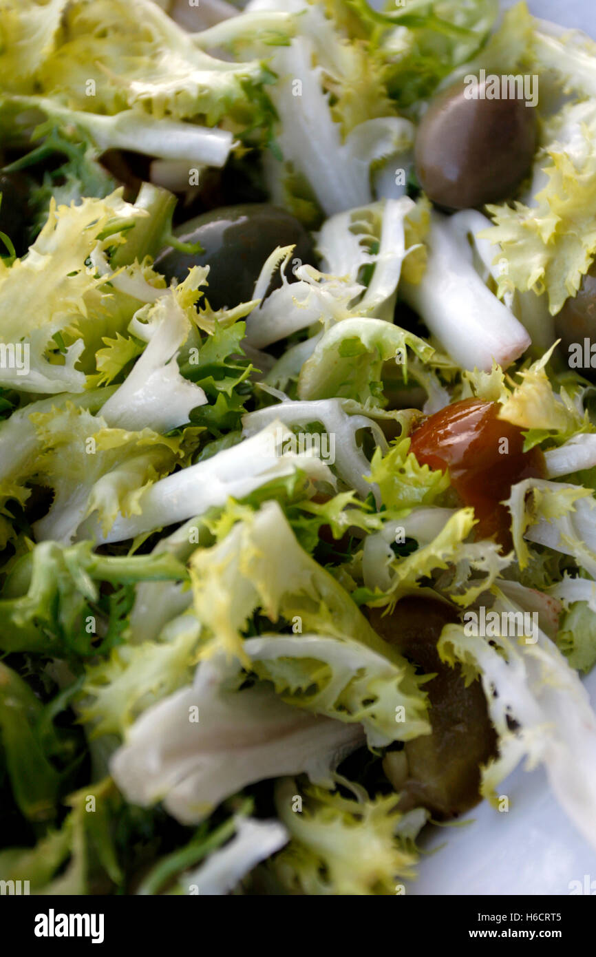 'Insalata di rinforzo', chicorium envidia salade, plat traditionnel de Noël à Naples, Campanie, Italie Banque D'Images