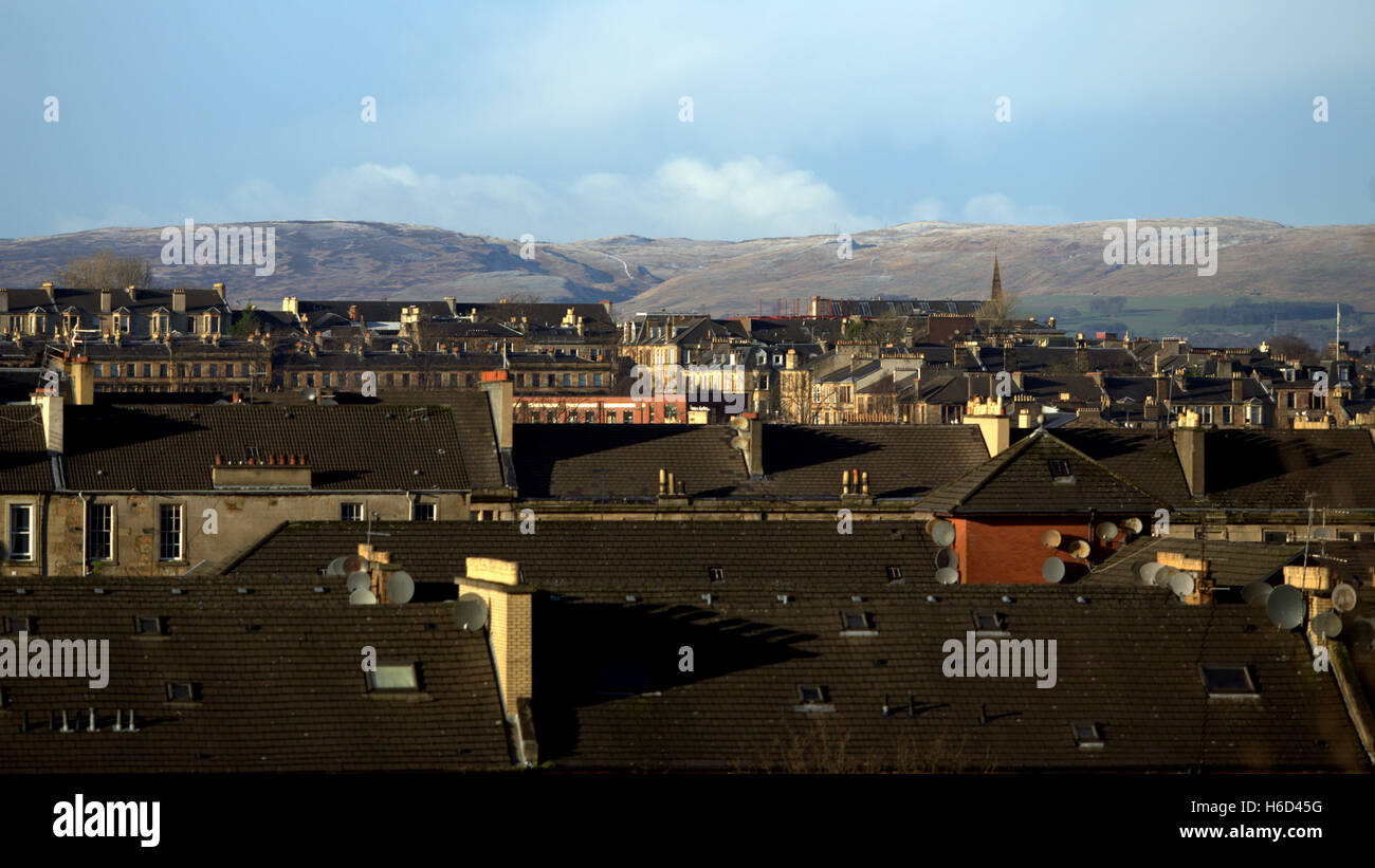 Toits de Glasgow à la recherche sur les collines du nord Banque D'Images