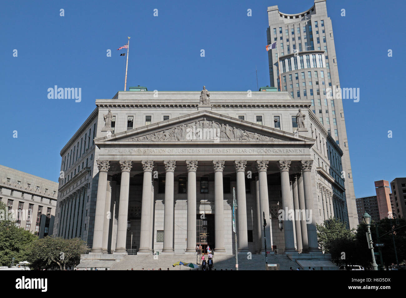 La Cour Suprême de New York County, Foley Square, Manhattan, New York, United States. Banque D'Images