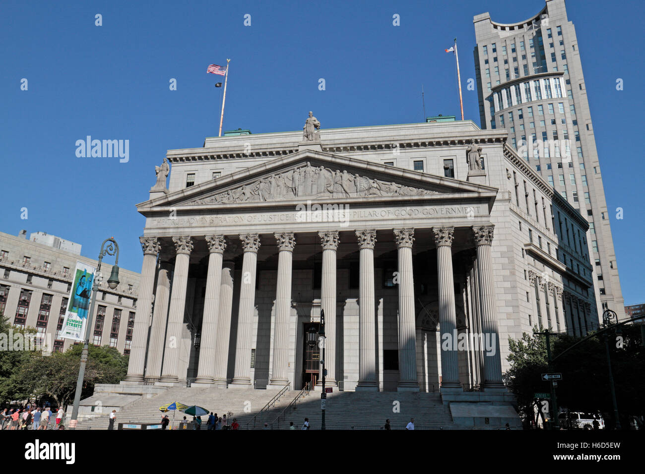 La Cour Suprême de New York County, Foley Square, Manhattan, New York, United States. Banque D'Images