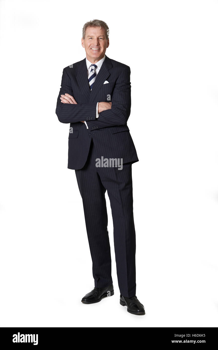 Portrait Of Mature Businessman With Crossed Arms Banque D'Images