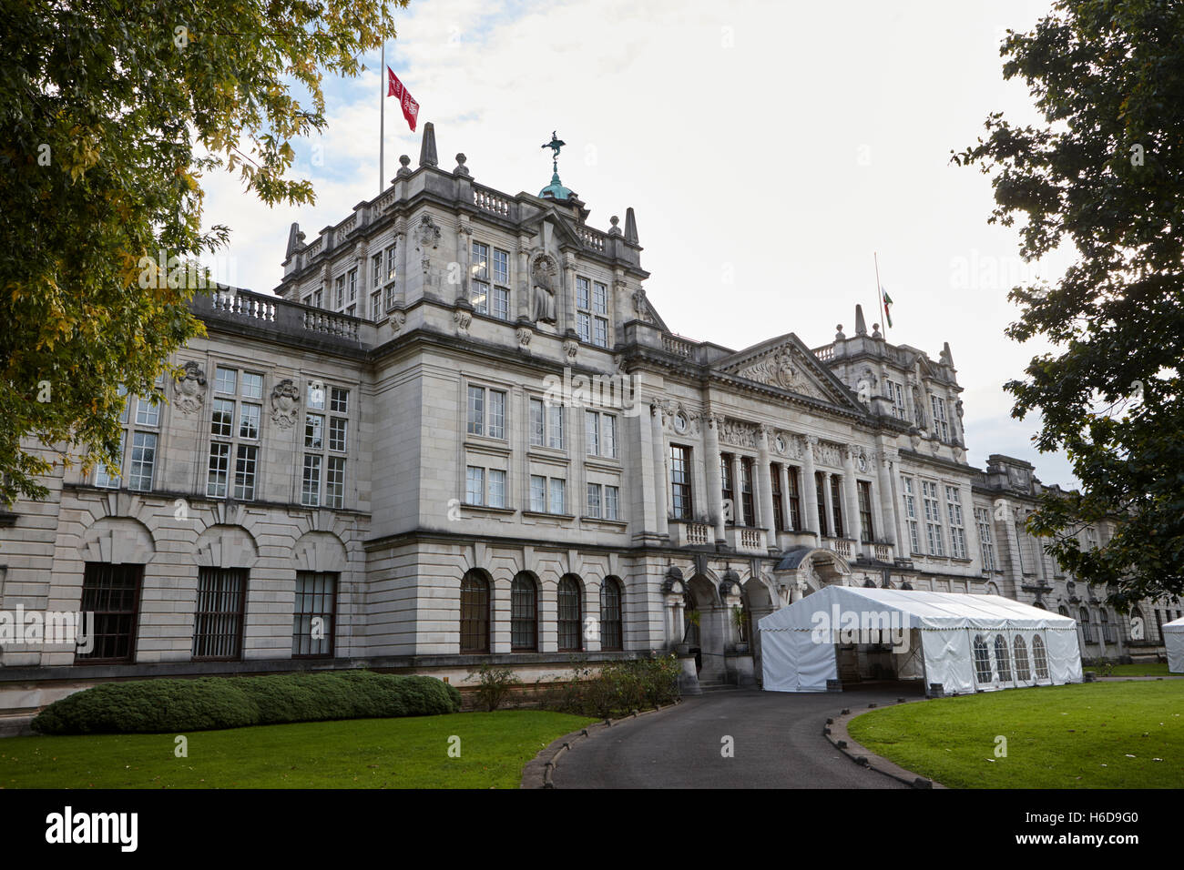 Bâtiment principal de l'université de Cardiff au Pays de Galles Royaume-Uni Banque D'Images