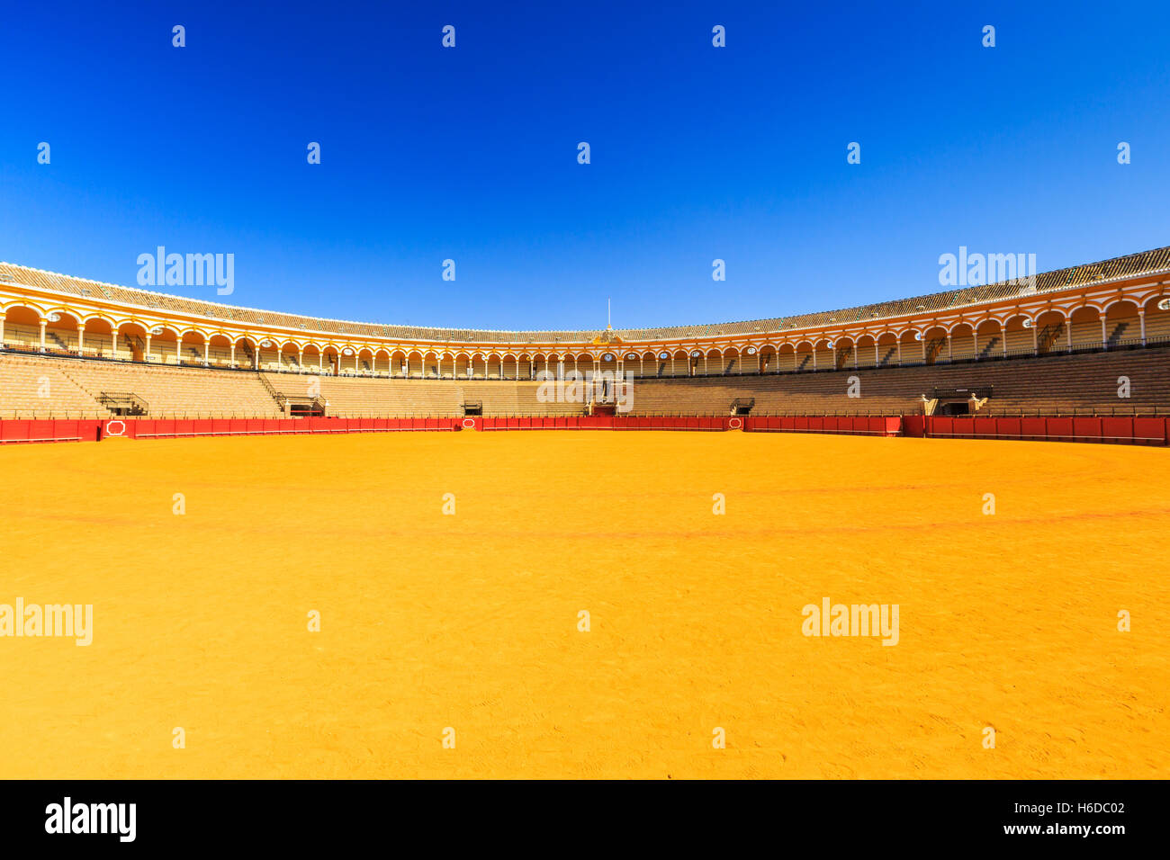 Séville, Espagne. Plaza de Toros (Arènes). Banque D'Images