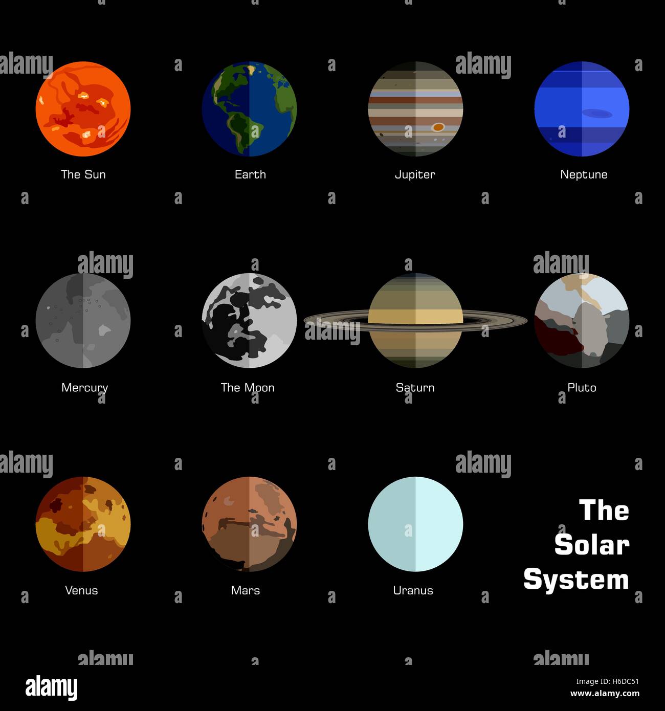 Planètes Du Système Solaire De Scénario Nest Pas à L