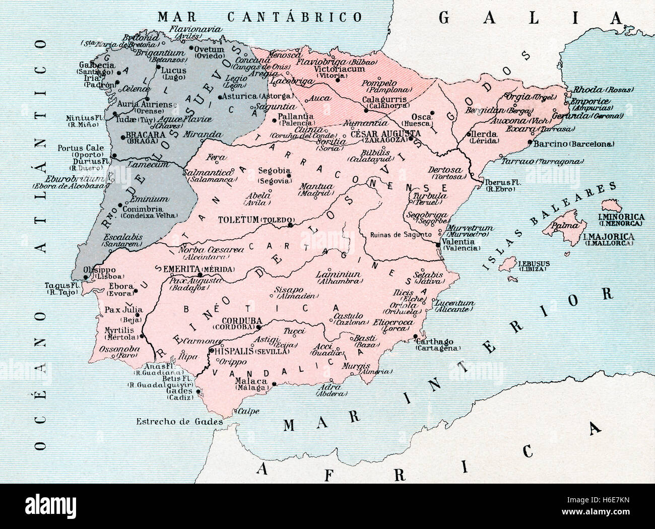 Carte Du Nord De L Espagne Banque D Image Et Photos Alamy