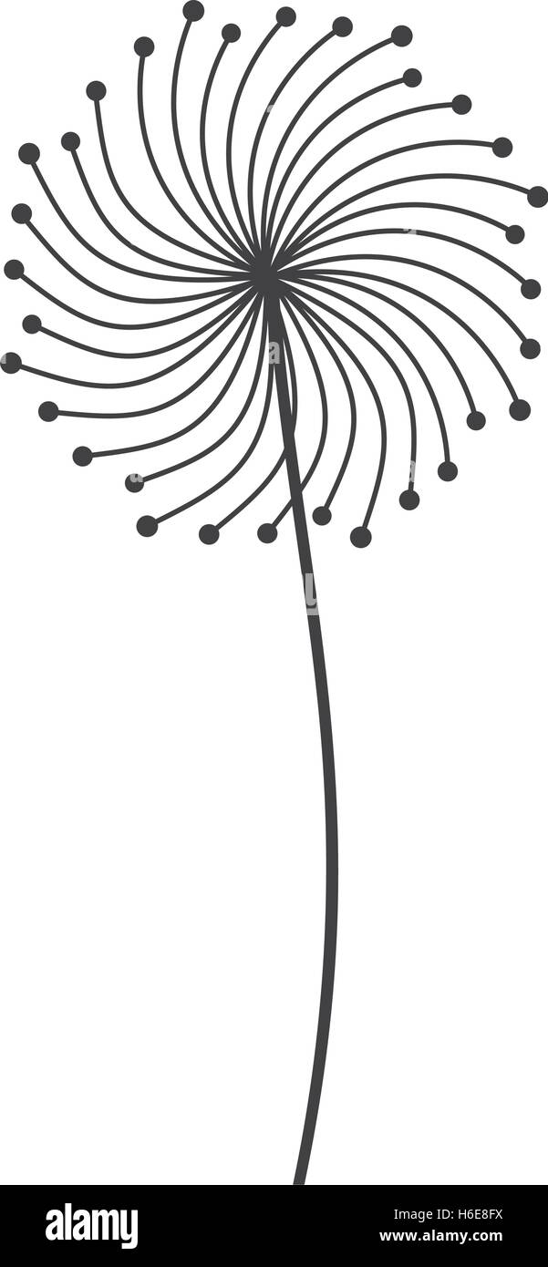 Graines de pissenlit icône décoration Illustration de Vecteur