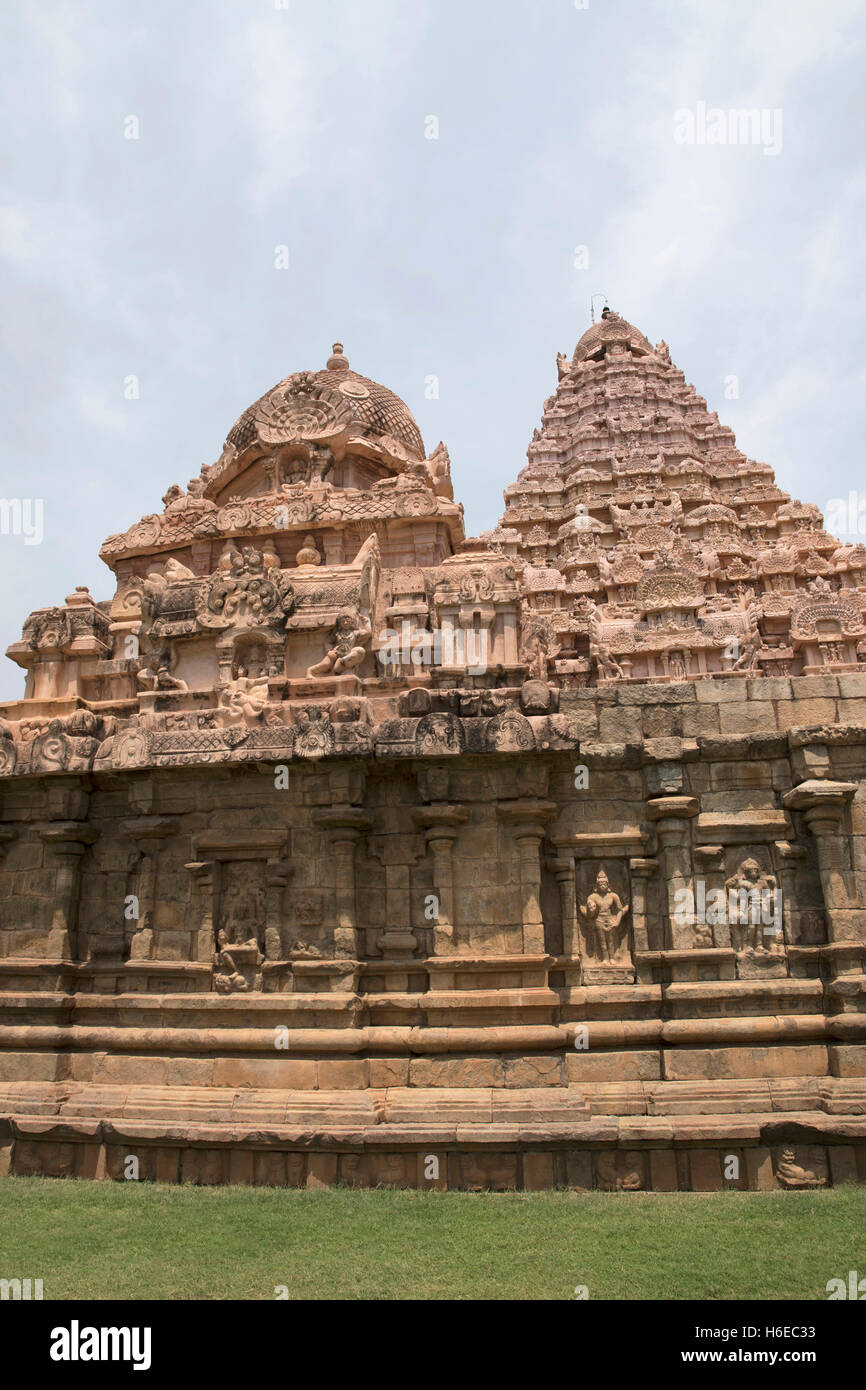 Tenkailasa shrine et Temple de Brihadisvara, Gangaikondacholapuram, Tamil Nadu, Inde. Banque D'Images