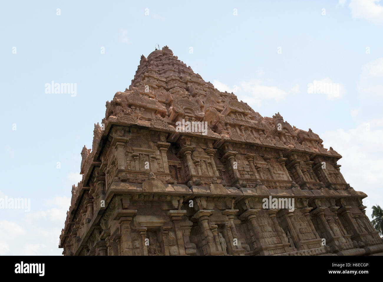 Temple de Brihadisvara, gangaikondacholapuram, Tamil Nadu, Inde. vue depuis le nord-ouest. Banque D'Images