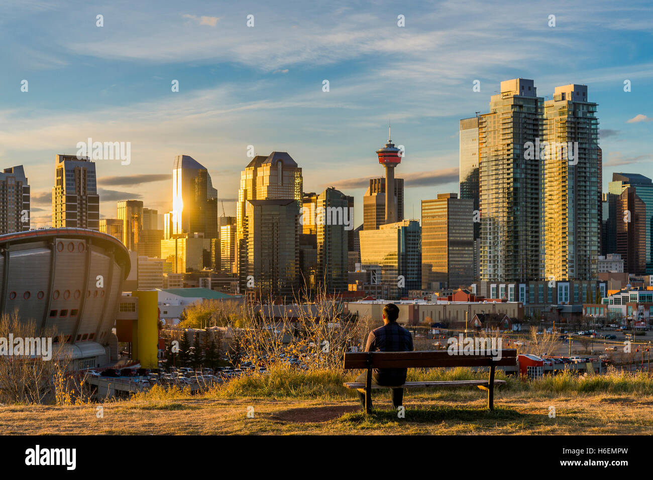 Skyline, Calgary, Alberta, Canada. Banque D'Images