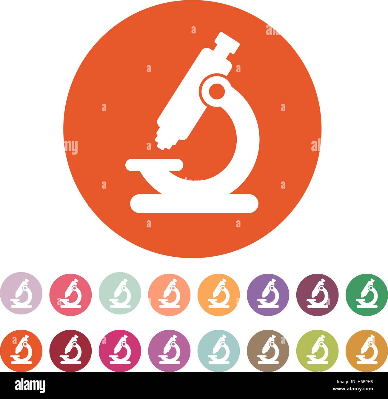 L'icône du microscope. La médecine et de la recherche, de la science de ...