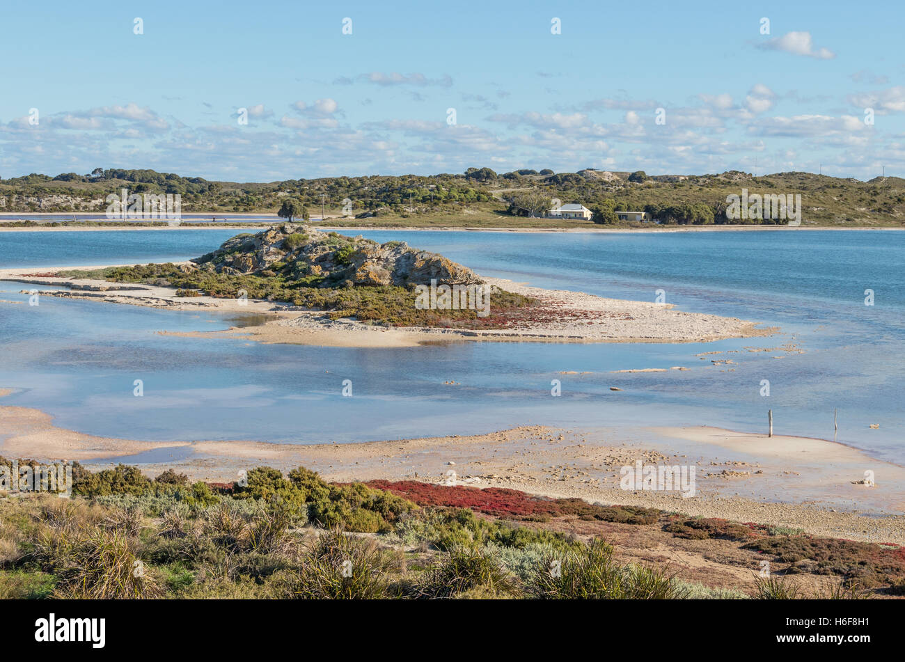 Lac Herschel sur Rottnest Island, situé près de Perth et Fremantle en Australie occidentale. Banque D'Images