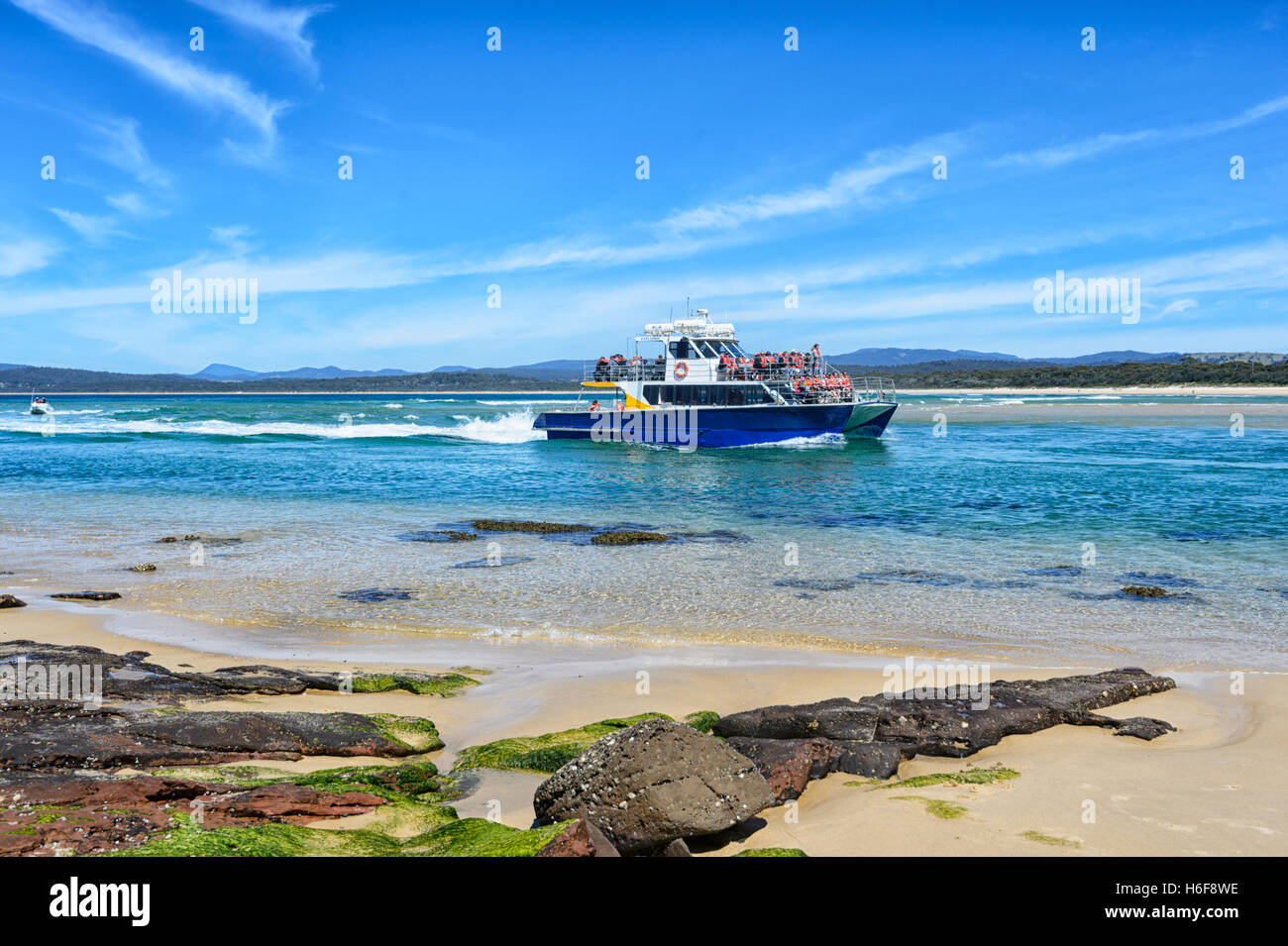 Explorer, bateau d'observation des baleines Merimbula, New South Wales, NSW, Australie Banque D'Images