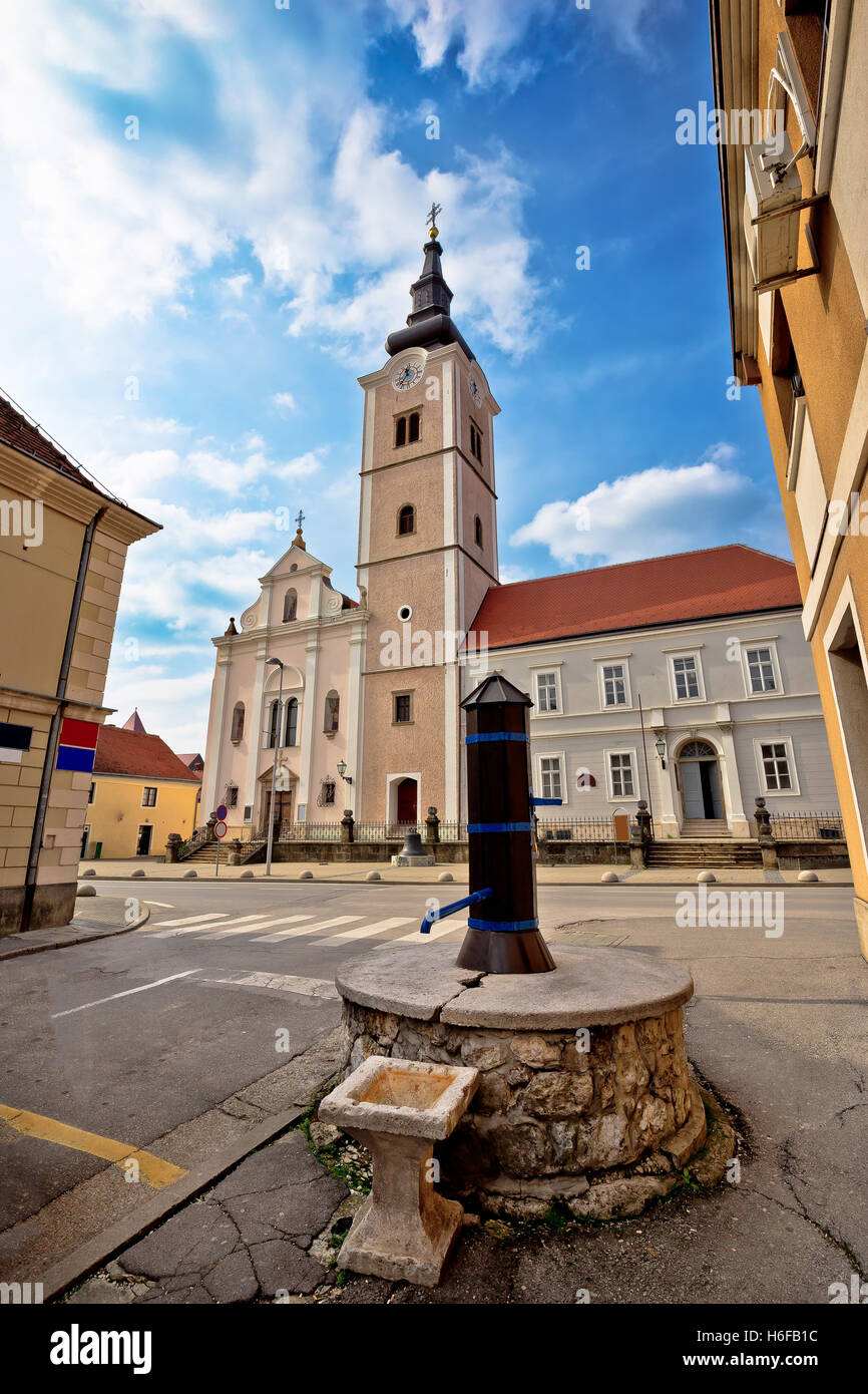 Eglise de saint Ana à Zagreb, Croatie, la ballade Banque D'Images