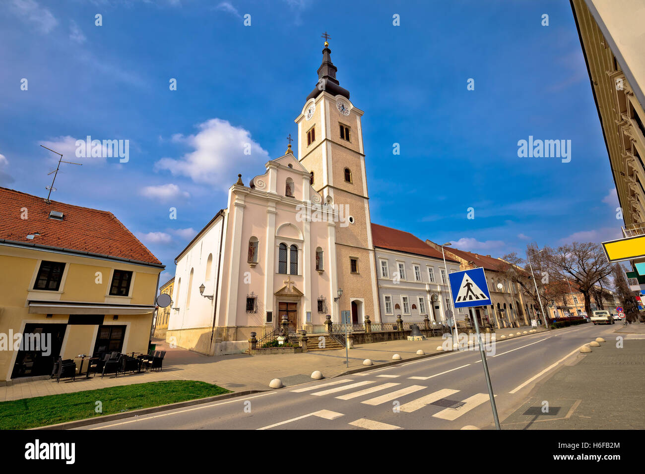 Eglise de saint Ana à Zagreb, Croatie, la ballade Banque D'Images