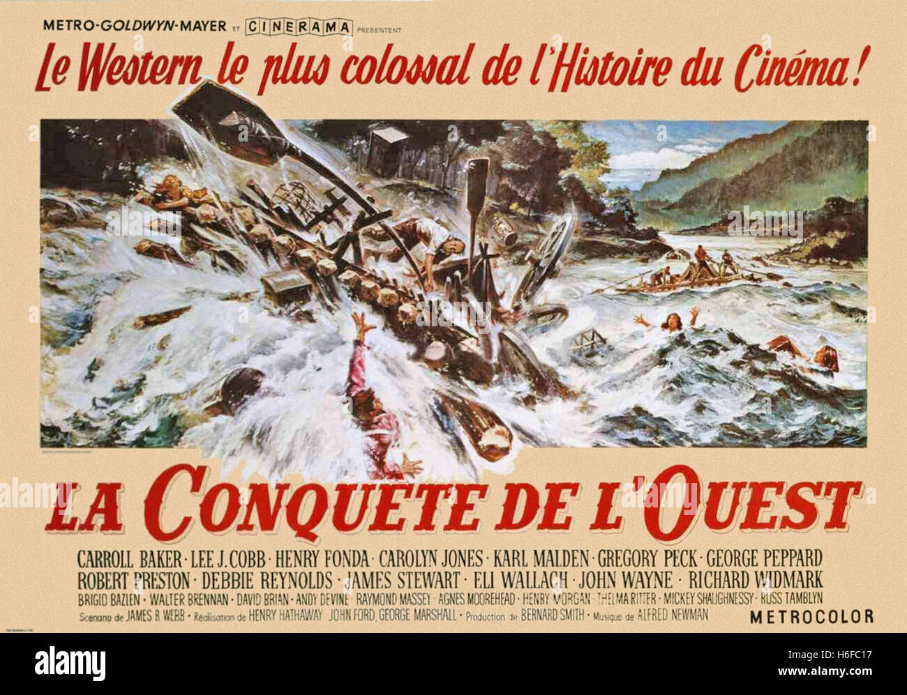 Musique Du Film La Conquete De L Ouest La conquête de l'Ouest - Affiche de film français Photo Stock - Alamy