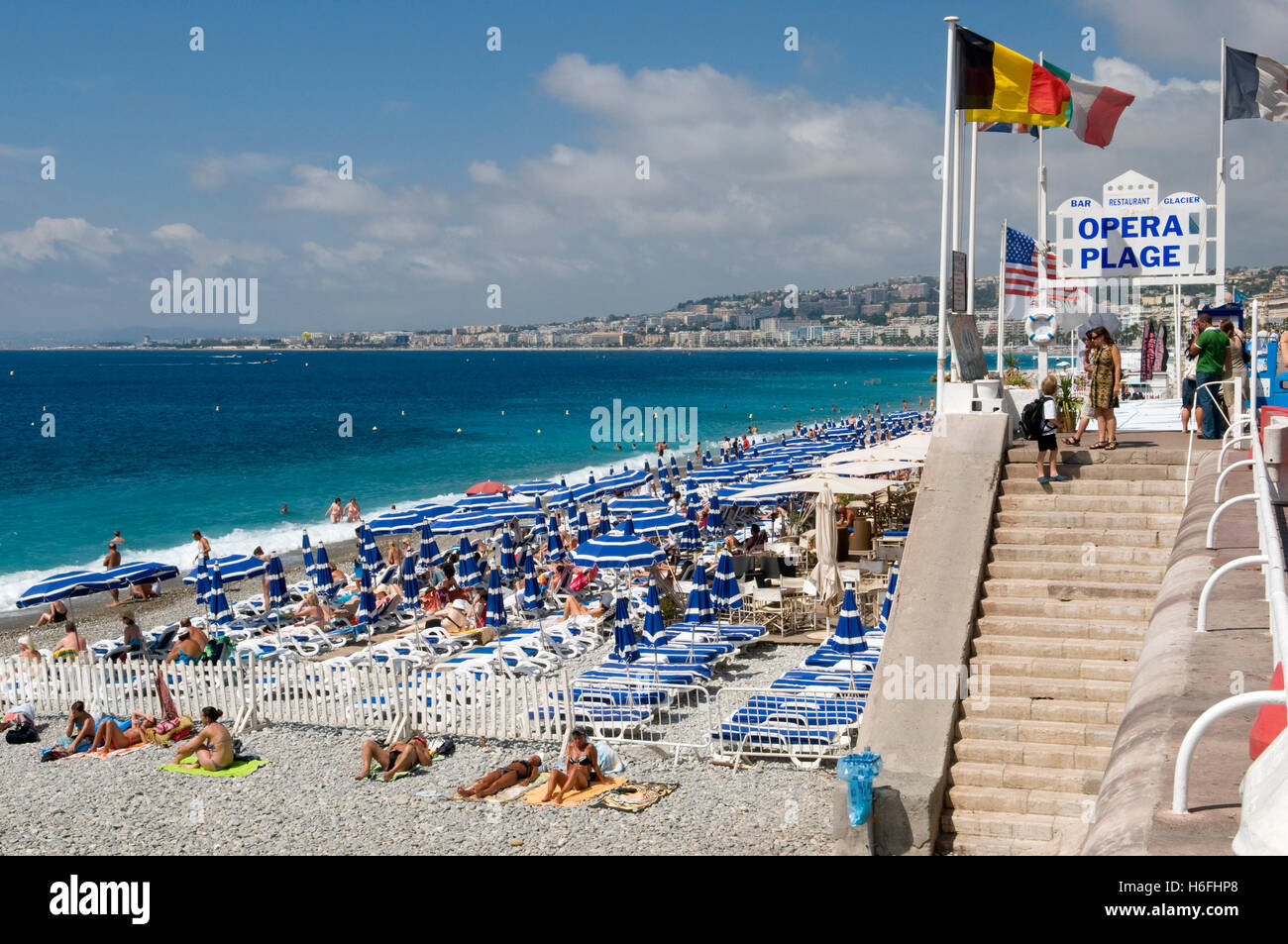 Opera Plage, Nice, Côte d'Azur, Provence, France, Europe Photo Stock - Alamy