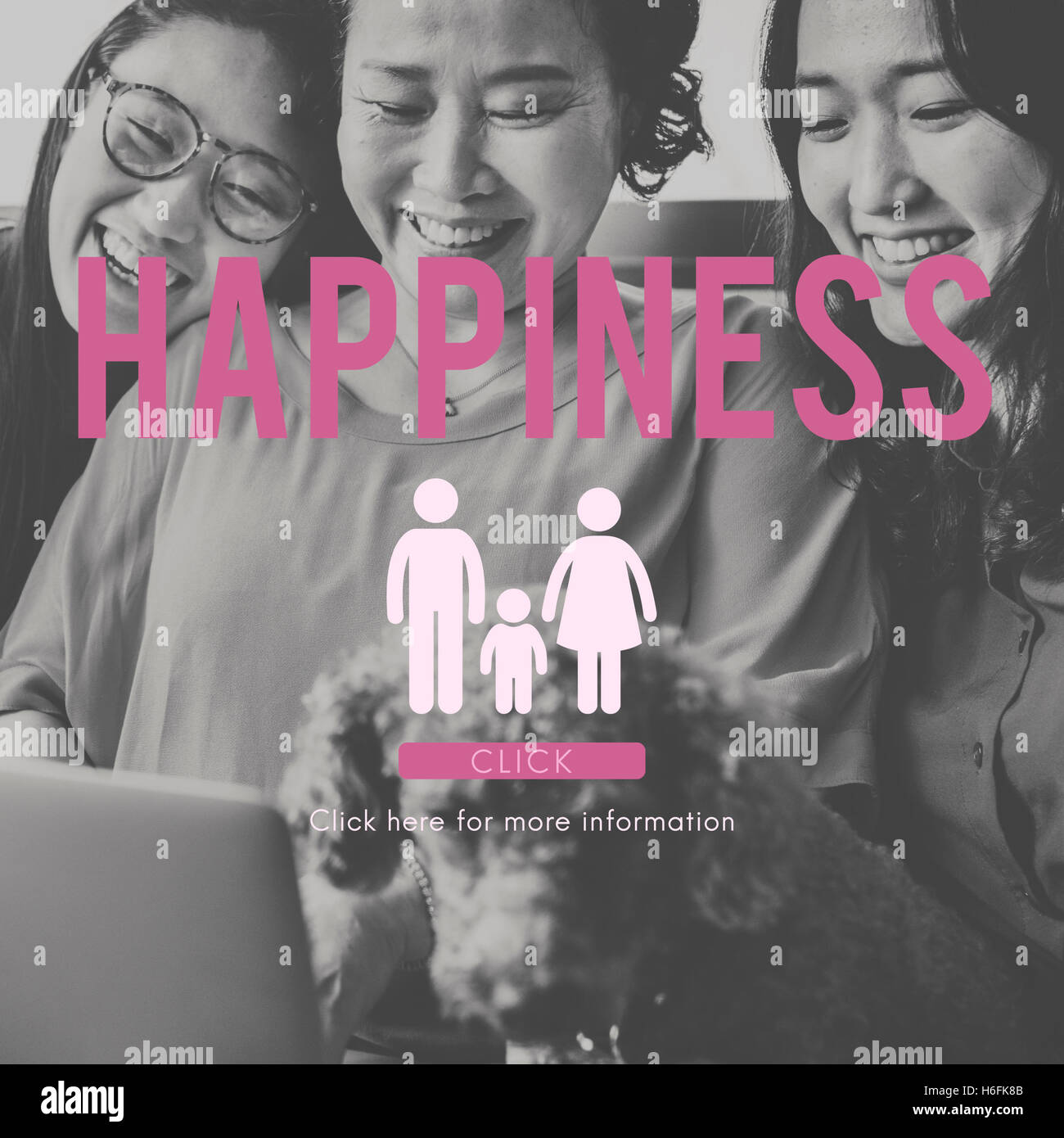 Amour Bonheur Soins à domicile Concept Parent Banque D'Images