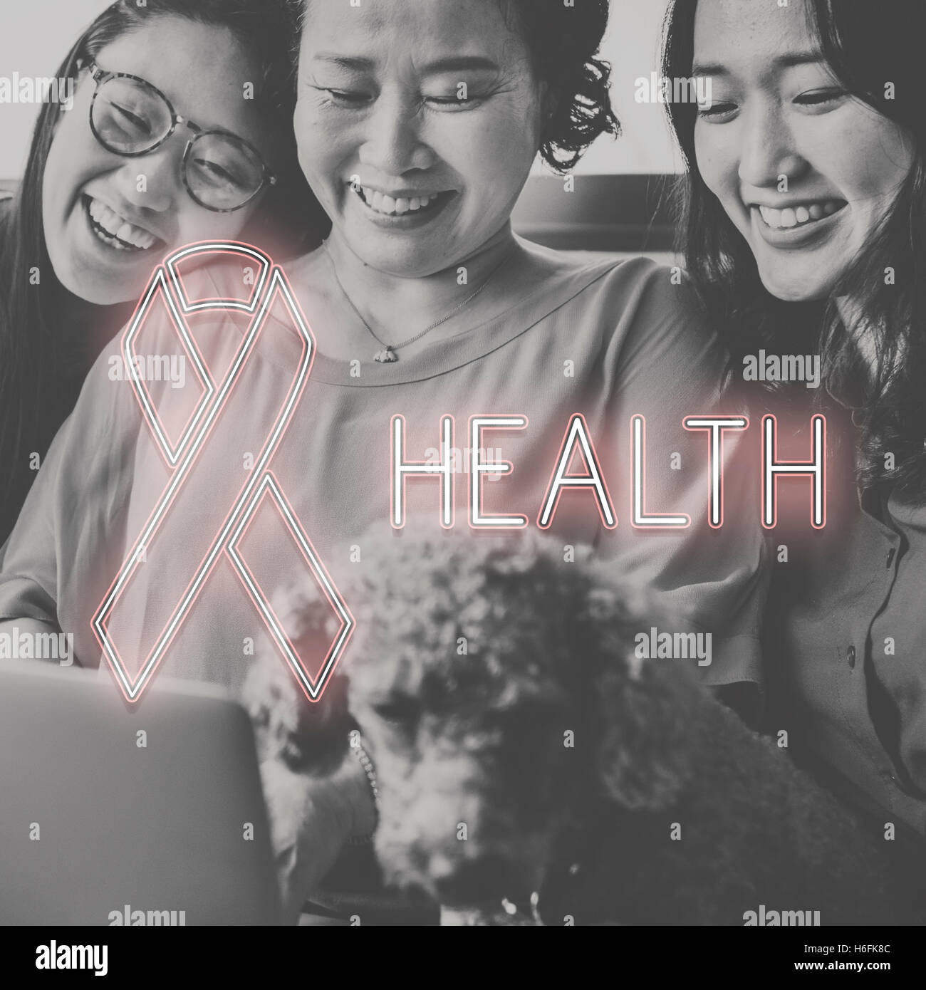 Womens Health Awareness Ribbon Concept Banque D'Images