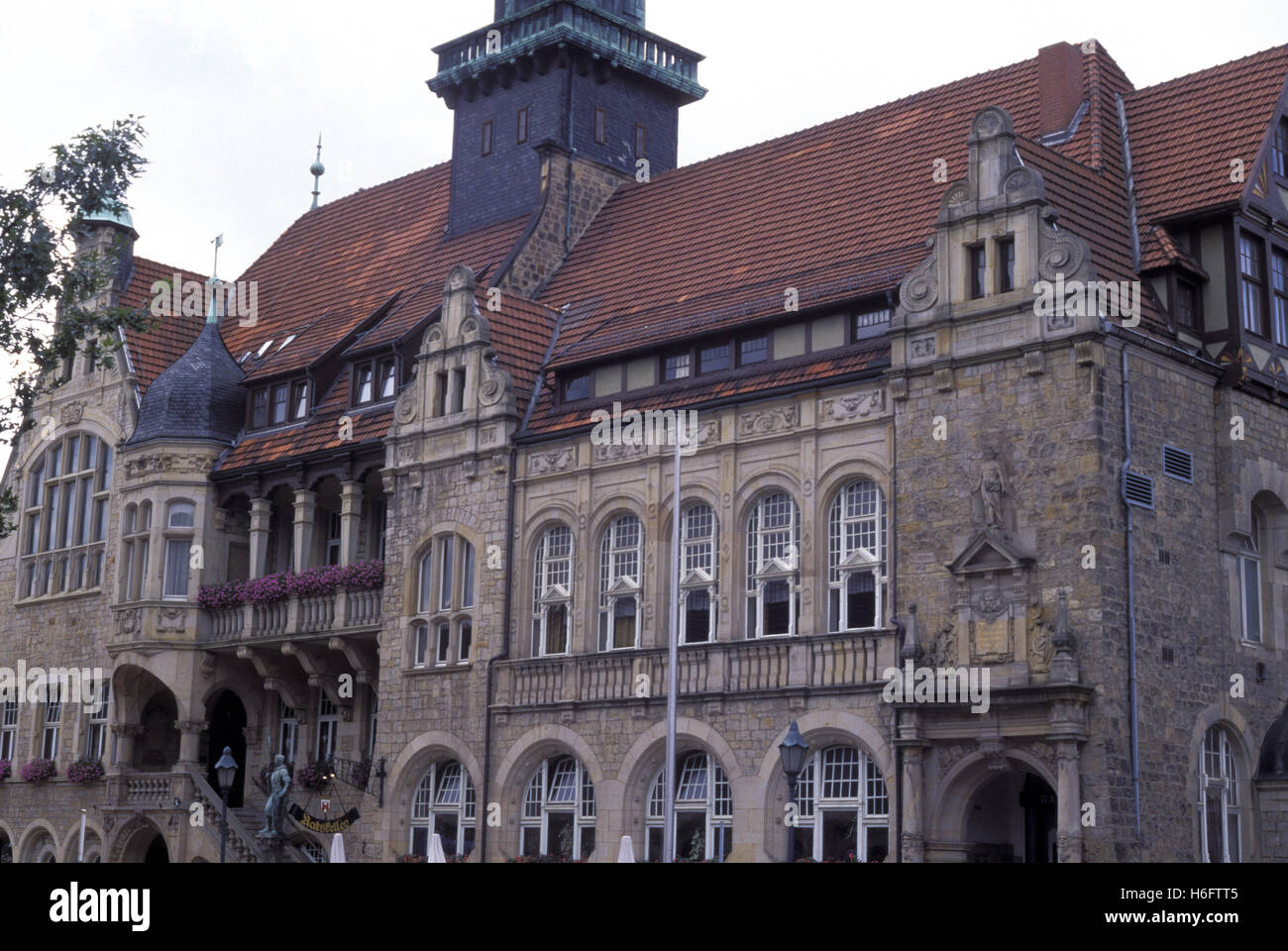 Allemagne, Basse-Saxe, Rinteln, l'hôtel de ville. Banque D'Images