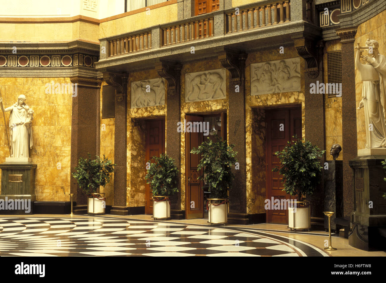 Allemagne, Hesse, Wiesbaden, la station thermale et du casino, le hall d'entrée. Banque D'Images