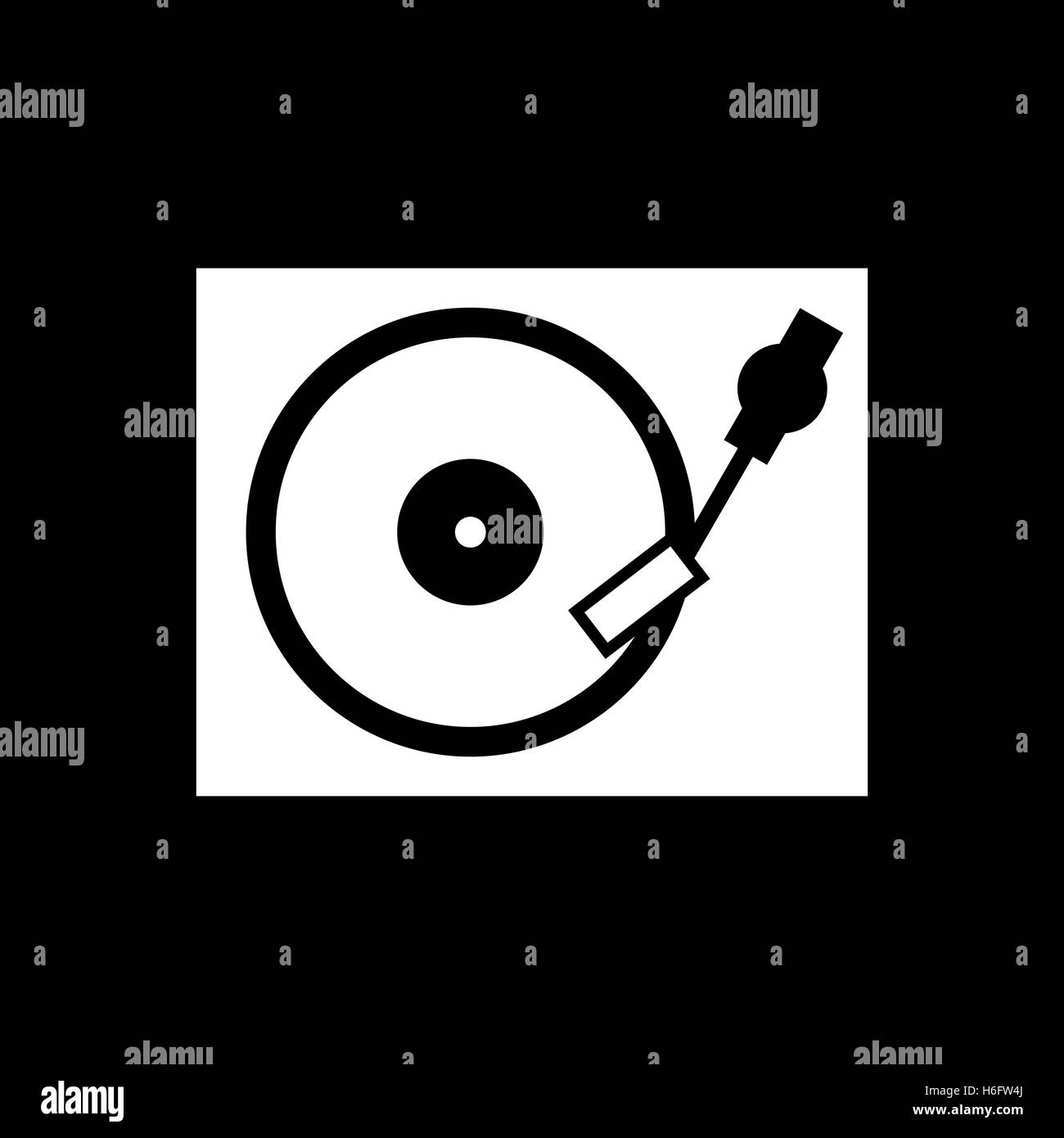 La couronne d'icône. DJ et gramophone, dvd, symbole de la musique. Télévision Vector illustration Illustration de Vecteur