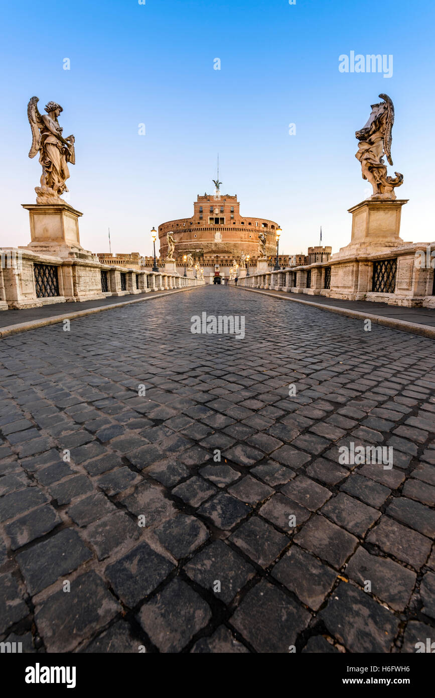 Castel Sant'Angelo ou Mausolée d'Hadrien, Rome, Latium, Italie Banque D'Images