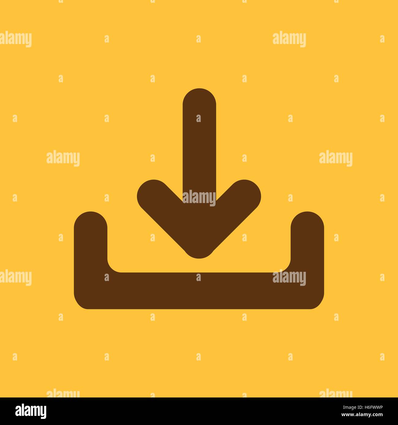 L'icône de téléchargement. Symbole de charge. Télévision Vector illustration Illustration de Vecteur