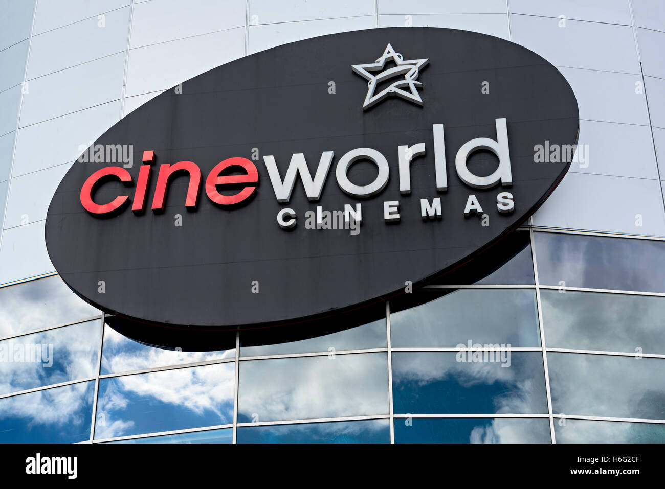 Logo cinéma Cineworld Banque D'Images