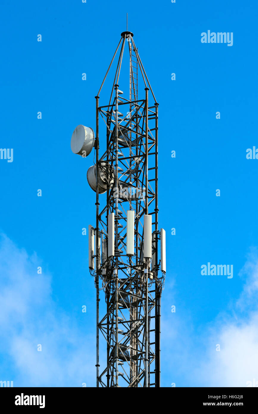 Mât de téléphonie mobile Banque D'Images