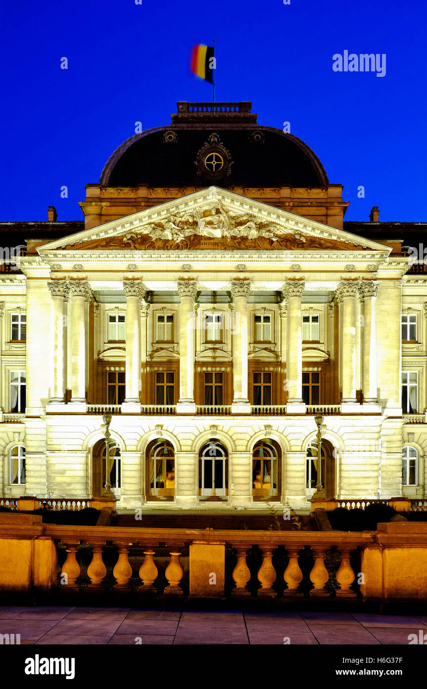 Péristyle du Palais Royal de Bruxelles, Bruxelles, Belgique Banque D'Images