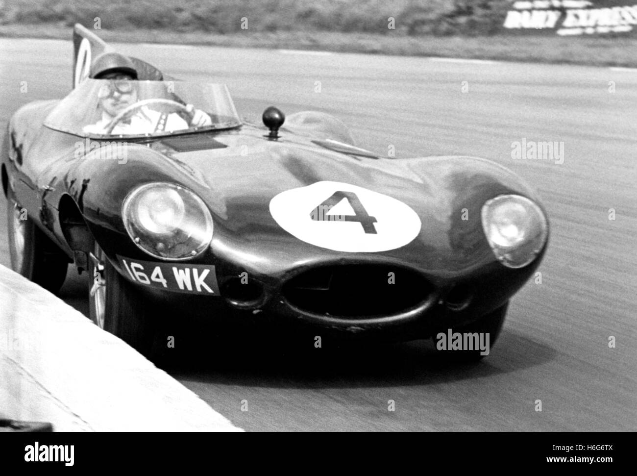Fairman à long nez D-Type XKSS713504 Silverstone UK 1956 Banque D'Images