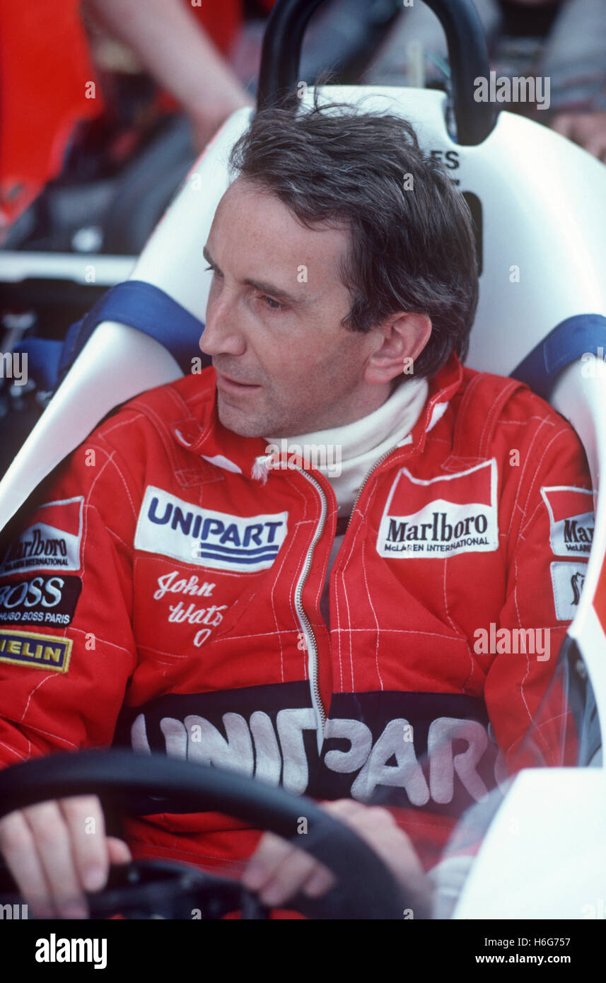 John Watson à McLaren F1 des années 80 Banque D'Images