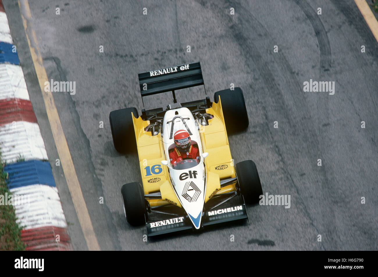 16 René Arnoux 1982 Renault GP US West, Long Beach Banque D'Images