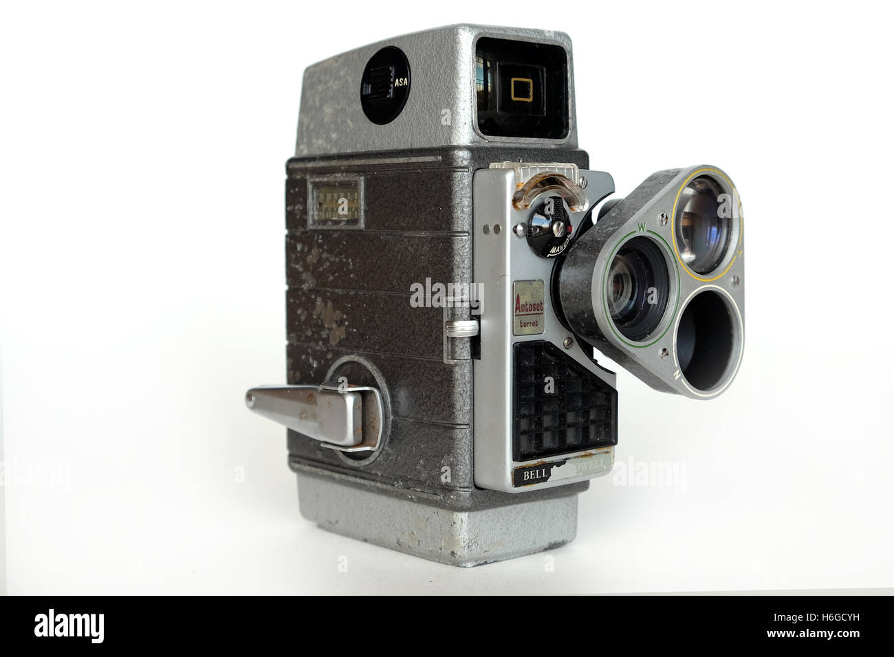 Vintage Camera / Bell & Howell Autoset caméra tourelle Banque D'Images